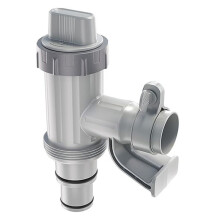 Pool Hose Adapter, Pool Hose Holder and Plunger Valve, Pool Replacement Parts for Above Ground Pools,B