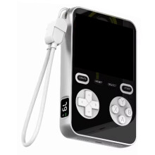 Wireless or Type-C Fast Charging 5000mAh Magnetic Absorption Handheld Game Console with More Than 1500 Games Silver