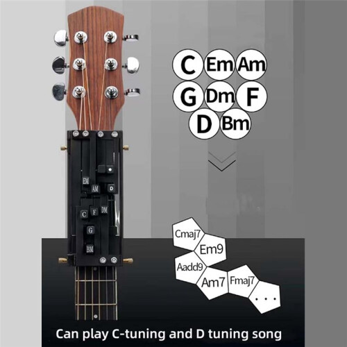 Guitar Learn Aid Tool with 16 Chords,Guitar Chord Trainer Folk Guitar Chords Learning System for Guitar Beginner 2