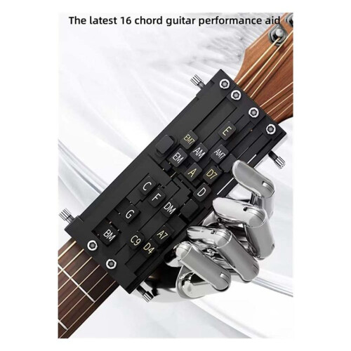 Guitar Learn Aid Tool with 16 Chords,Guitar Chord Trainer Folk Guitar Chords Learning System for Guitar Beginner 1