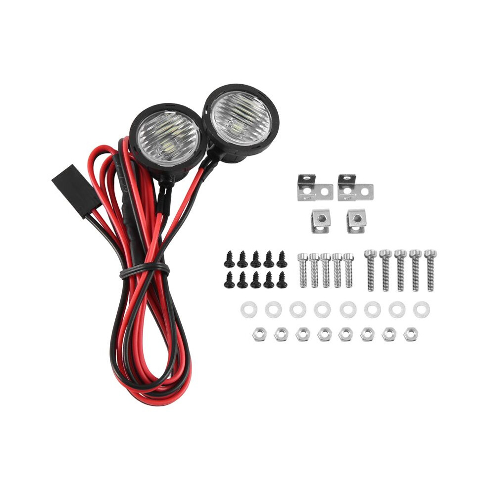 2Pcs Led Lights Bright Headlights Spotlight For 1/10 Rc Crawler Car Trx4 Trx6 Axial Scx10 90046 Wraith Rr10 Vs4-10 4713089283122