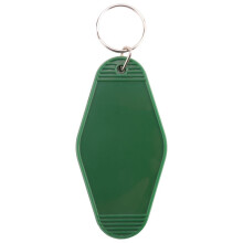 24 Pcs Vintage Motel Keychain DIY Blank Hotel Keychains Heat Transfer Blank Keychains Bulk Sublimation (Green)