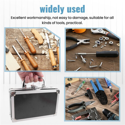 Aluminum Alloy Toolbox Accessories Storage Box Practical Aluminum Suitcase Portable Handle Small Toolbox Storage Box 2