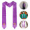 Cérémonie Violet Satin Brodée Croix Pour 10