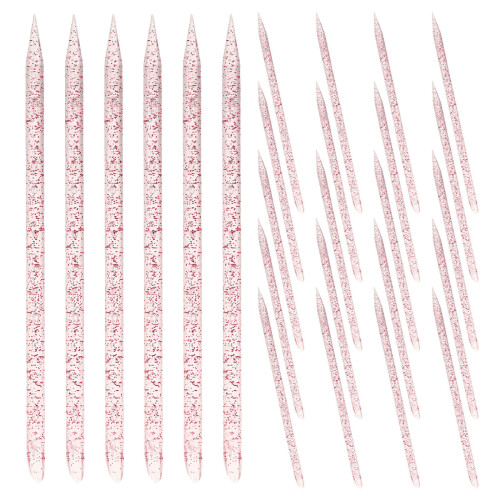 1800Pièces Accessoires Ongles Double-Embout Pousse-Cuticule Rosé