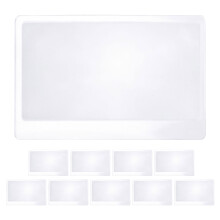 10Pcs Pocket-Sized Transparent PVC Magnifier Sheets 5X for Reading Aid