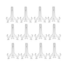 72Pcs Transparent Dish Racks Plate Holders for Home and Office