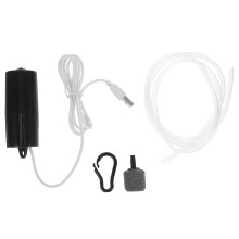 5Sets Portable Black Aquarium Air Pump USB Mini Quiet Oxygen Aerator