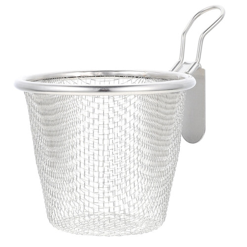 4Pcs Stainless Steel Pasta Basket Set Hanging Strainers Silver Kitchen