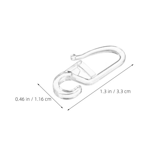 150Pcs Clear Plastic Sliding Curtain Hooks for Bathroom and Window Use 2
