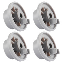 12Pcs Light Grey Dishwasher Lower Rack Wheels Plastic Accessories Kit