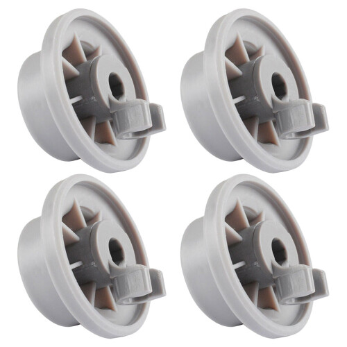 12Pcs Light Grey Dishwasher Lower Rack Wheels Plastic Accessories Kit
