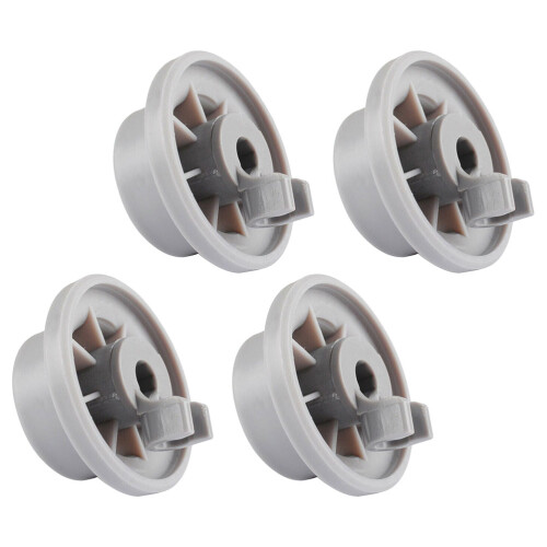 12Pcs Light Grey Dishwasher Lower Rack Wheels Plastic Accessories Kit 1