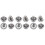12Pcs Light Grey Dishwasher Lower Rack Wheels Plastic Accessories Kit 6