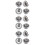 12Pcs Light Grey Dishwasher Lower Rack Wheels Plastic Accessories Kit 10