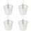 4Pcs Stainless Steel Pasta Basket Set Hanging Strainers Silver Kitchen 6
