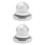 2Sets White Kitchen Dish Brush with Handle Pet+pp Steel Wire Scrubber 7