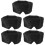 5Pcs Black Polyester Sleep Eye Masks Breathable Lightproof Blindfolds 6