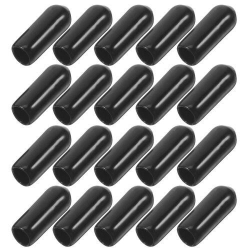 400Pcs Black PVC Bolt Shaft Covers Screw Thread End Protector Caps 2