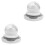 2Sets White Kitchen Dish Brush with Handle Pet+pp Steel Wire Scrubber 5