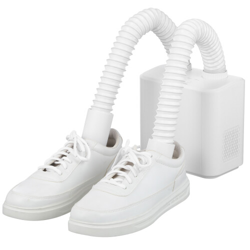 2Pcs Electric Shoe Dryer with Timer for Boots Sneakers White Plastic 2