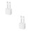 2Pcs Electric Shoe Dryer with Timer for Boots Sneakers White Plastic 4