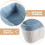 Sky-Blue Triangular Woven Bamboo Basket for Bathroom & Side Table 6