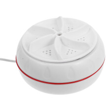 1Set Small Portable Turbo Washing Machine ABS White Mini Laundry