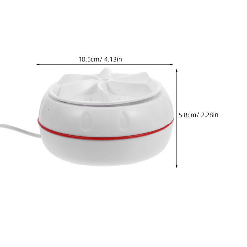 1Set Small Portable Turbo Washing Machine ABS White Mini Laundry 2