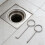 2Pcs Silver Stainless Steel Drain Lift Hook for Shower and Kitchen Use 5