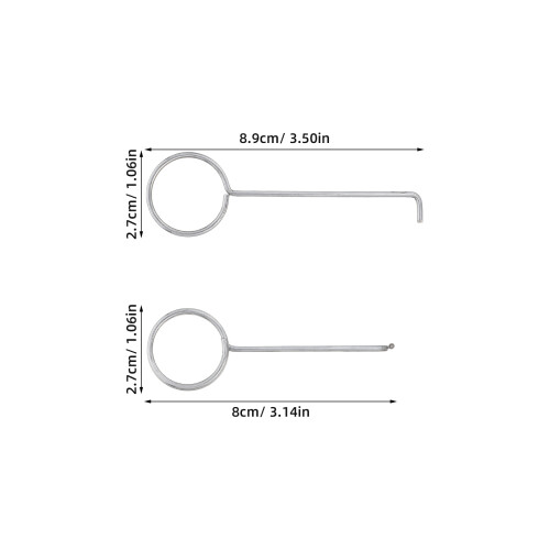 2Pcs Silver Stainless Steel Drain Lift Hook for Shower and Kitchen Use 2