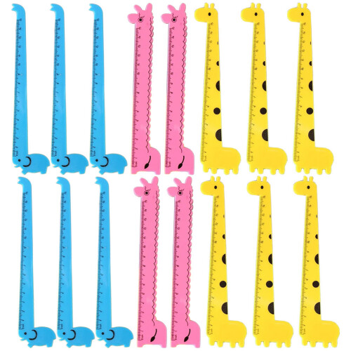 210Pcs Household Straight Plastic Rulers Multi-Function School Supply