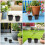 100Pcs Durable Black Plastic Square Plant Nursery Pots with Root Space 7