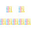 210Pcs Household Straight Plastic Rulers Multi-Function School Supply 6