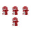 4Pcs Manual Red Animal Pencil Sharpener Cute Sharpener for School Use 4