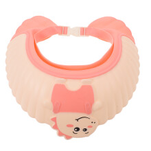 Pink Baby Shampoo Bath Hat Plastic Adjustable Soft Hair Wash Visor