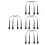 8Pcs Replacement Coffee PU Bag Handles for Wide Purse Straps 5