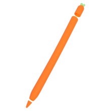 2Pcs Orange Silicone Pencil Carrot Covers Anti-Slip Protective Sleeve