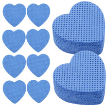 1000Pcs Blue Cotton Nail Remover Pads Heart Shape Soft Lint-Free Wipes