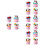 16Pcs Assorted Color Artificial Sandwich Biscuit Decor PVC Models 8