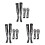 3Sets Halloween Skeleton Long Socks and Gloves Assorted Colors Elastic 4