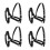 4Pcs Adjustable Nylon Horse Halter and Rope Training Set Black Durable 8