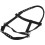 4Pcs Adjustable Nylon Horse Halter and Rope Training Set Black Durable 3