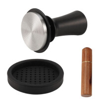 Coffee Espresso Tamper 51mm with WDT Tool Calibrated Spring Loaded, with Silicone Mat, for Espresso Coffee Machine
