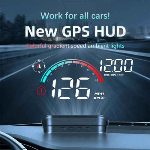 M22 Car GPS HUD - Display USB Speedometer Compass Universal 2