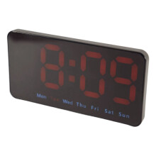 Orologio da Parete Digitale, Orologio Digitale un leD da 9 Pollici, Ampio Display con 12/24 Ore, Cifre Grandi, Piccolo Orologio da Parete Silenzioso