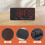 Digital Wall Clock, 9Inch LED Digital Clock Large Display with 12/24H,  Digits,Small Silent Wall Clock (Red) 5