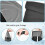 U Shaped Cooling Hoodie Towel 64g Grey Microfiber 3