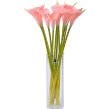 Calle artificiali, 10 pezzi, stelo lungo 50 cm, giglio di calla per decorazioni domestiche, centrotavola, bouquet da sposa fai da te (giallo)