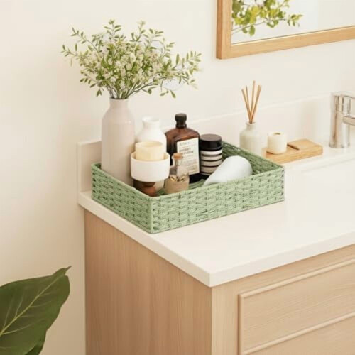 Badezimmer-Waschtischablage grün, 2er-Pack 2